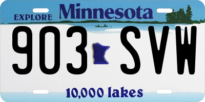 MN license plate 903SVW