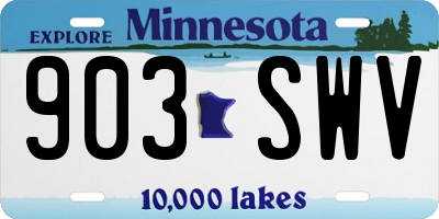 MN license plate 903SWV