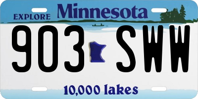 MN license plate 903SWW