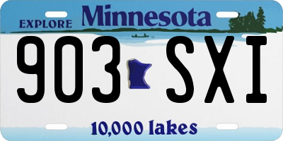 MN license plate 903SXI