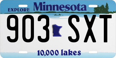 MN license plate 903SXT