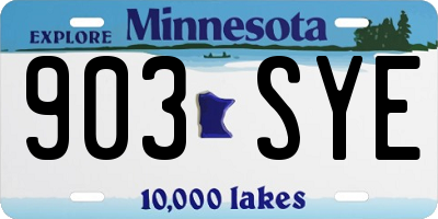 MN license plate 903SYE