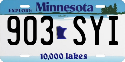 MN license plate 903SYI