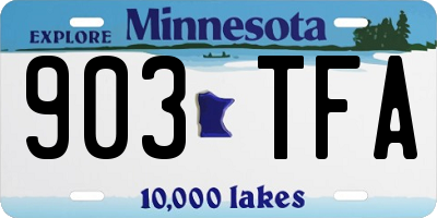 MN license plate 903TFA