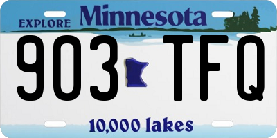 MN license plate 903TFQ
