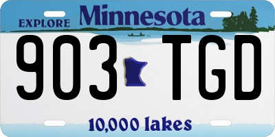 MN license plate 903TGD