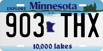 MN license plate 903THX