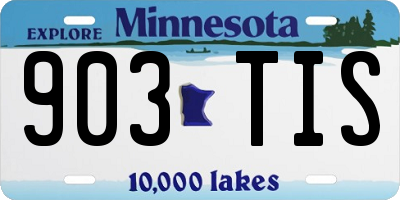 MN license plate 903TIS