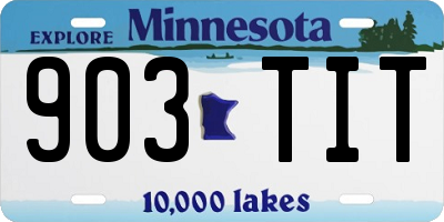 MN license plate 903TIT