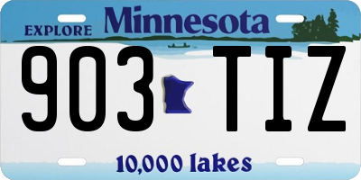 MN license plate 903TIZ