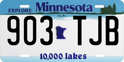 MN license plate 903TJB