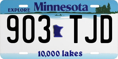 MN license plate 903TJD