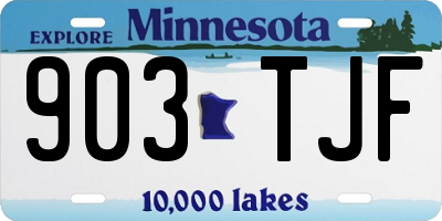 MN license plate 903TJF