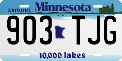MN license plate 903TJG