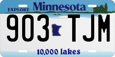 MN license plate 903TJM