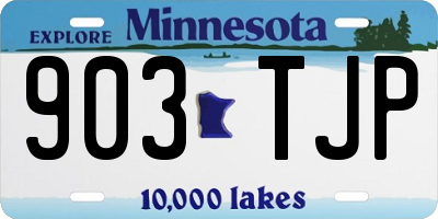 MN license plate 903TJP