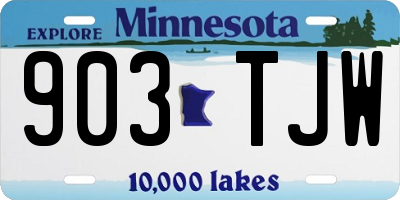 MN license plate 903TJW