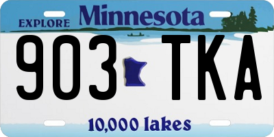 MN license plate 903TKA