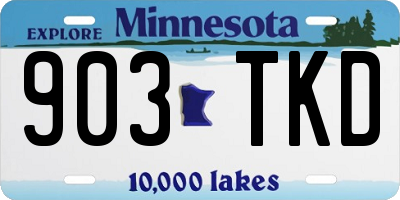 MN license plate 903TKD