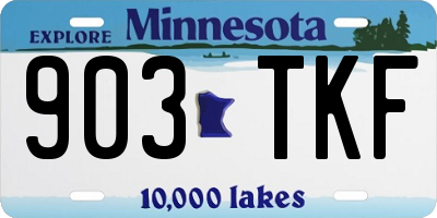 MN license plate 903TKF