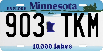 MN license plate 903TKM