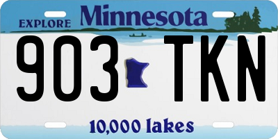 MN license plate 903TKN