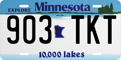 MN license plate 903TKT
