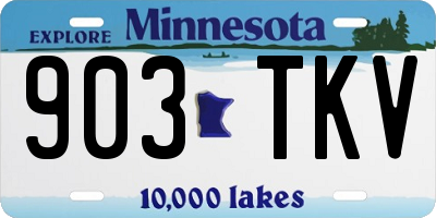 MN license plate 903TKV