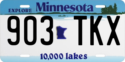 MN license plate 903TKX