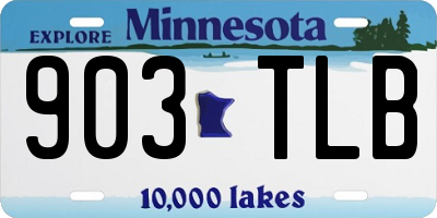 MN license plate 903TLB
