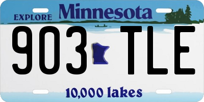 MN license plate 903TLE