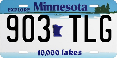MN license plate 903TLG