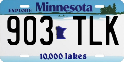 MN license plate 903TLK