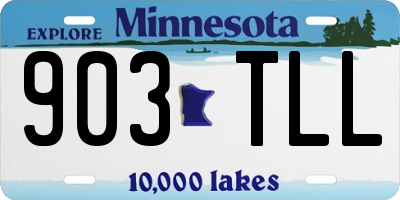MN license plate 903TLL