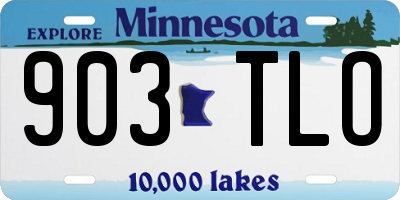 MN license plate 903TLO