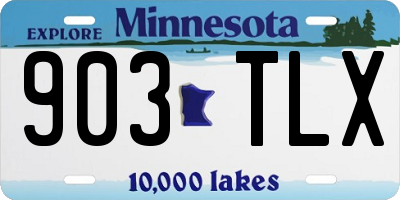 MN license plate 903TLX