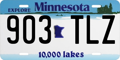 MN license plate 903TLZ
