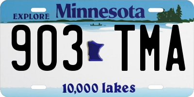 MN license plate 903TMA