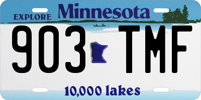 MN license plate 903TMF