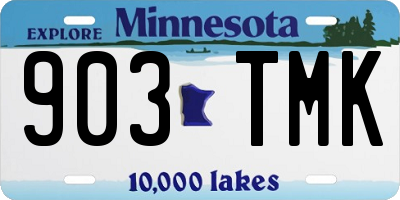 MN license plate 903TMK