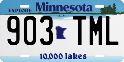 MN license plate 903TML