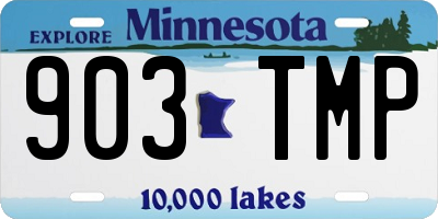 MN license plate 903TMP