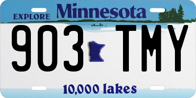 MN license plate 903TMY