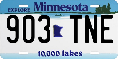 MN license plate 903TNE