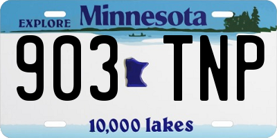 MN license plate 903TNP