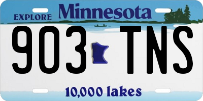 MN license plate 903TNS