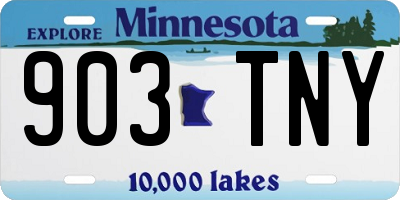 MN license plate 903TNY