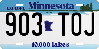 MN license plate 903TOJ