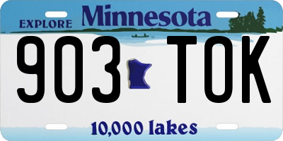 MN license plate 903TOK