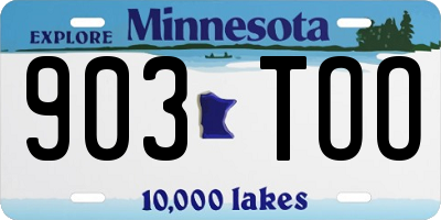 MN license plate 903TOO